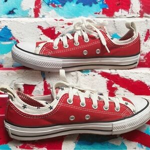 Red Canvas Kids Sneakers